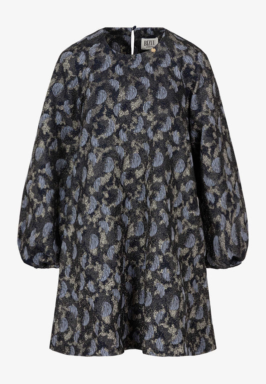 ODA flared mini dress, navy blue