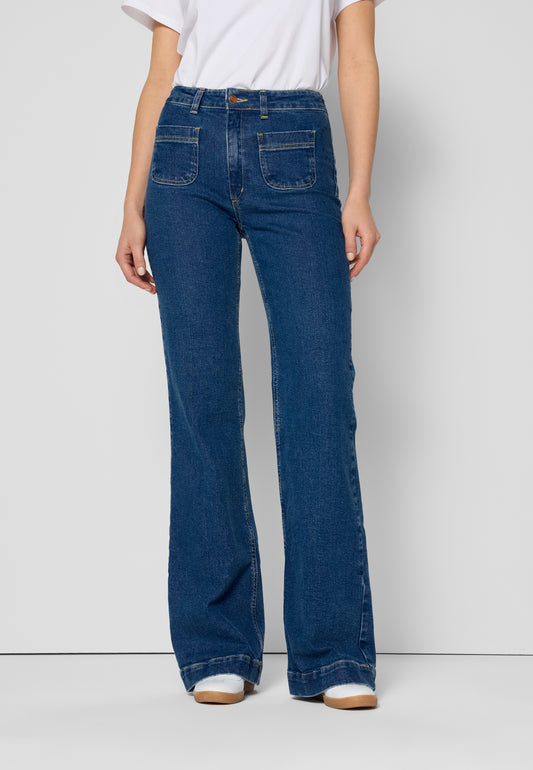 DELPHI denim bell bottoms, blue