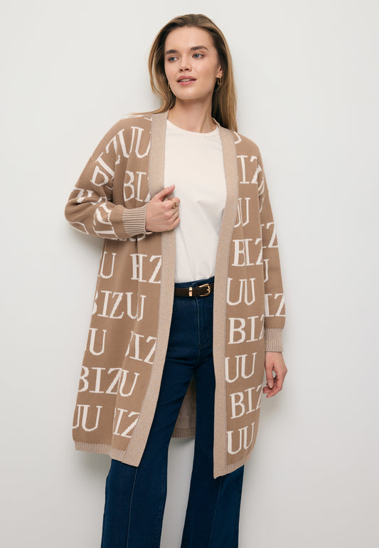 CHIOS beige long cardigan