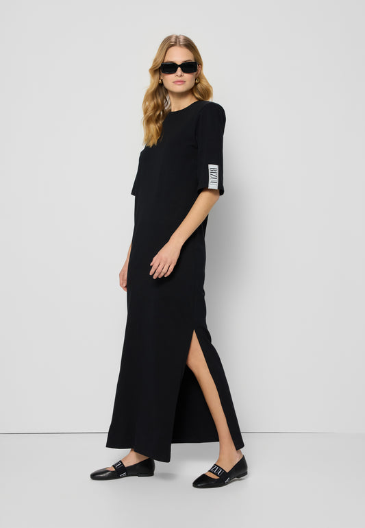 JULISSA black knit maxi dress