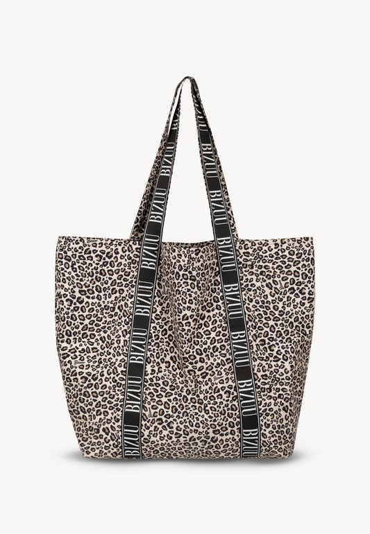 BAISY leopard print shopper bag, brown