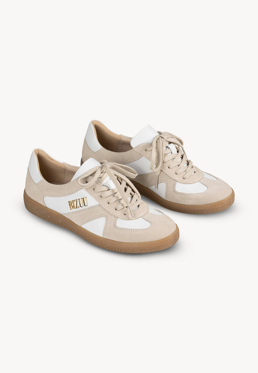 White leather women's sneakers SODDY