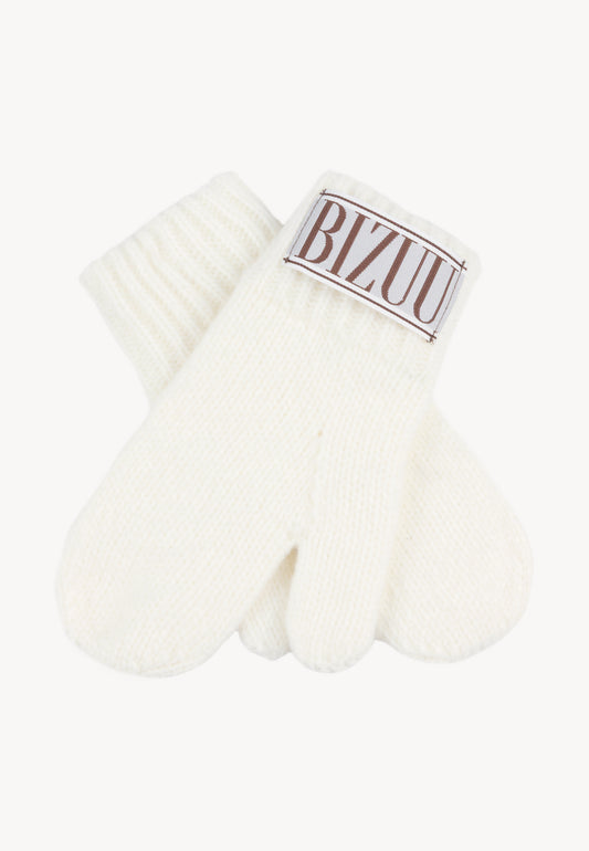 Cream gloves with BIZUU logo **FENFE**