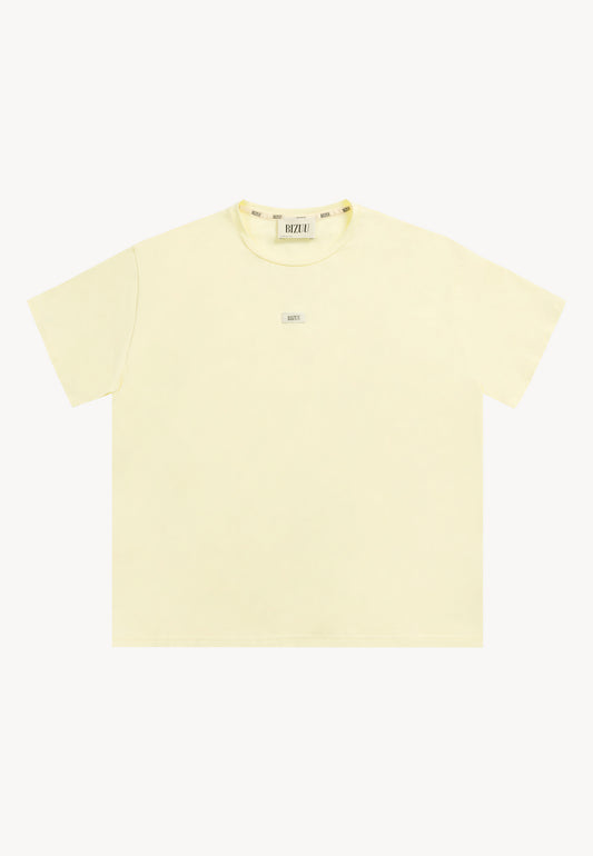 Classic yellow T-shirt with the TISHALLE logo