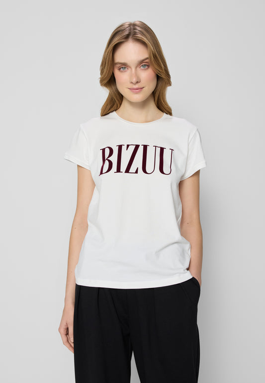 T-shirt with logo and round neckline TOROM cream