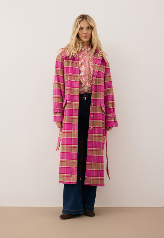 Pink coat with wool blend WIVINA