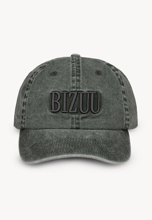 Gray ZANE cap with embroidered BIZUU logo.
