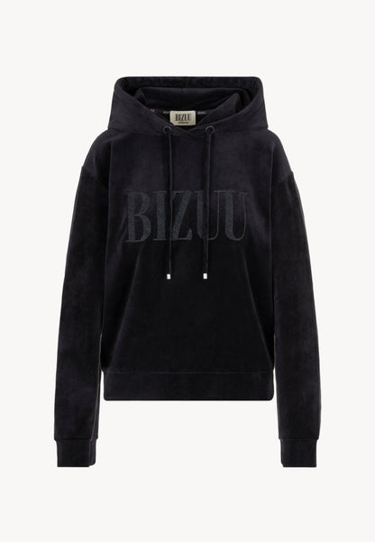 COME velour sweatshirt with an embroidered logo, black