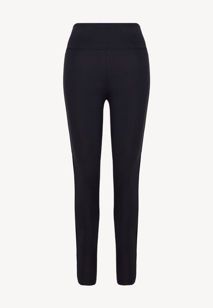 LEANDRA Leggings with logoed stripes, black