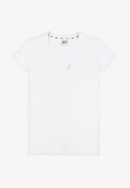 White FOKIA V-neck t-shirt