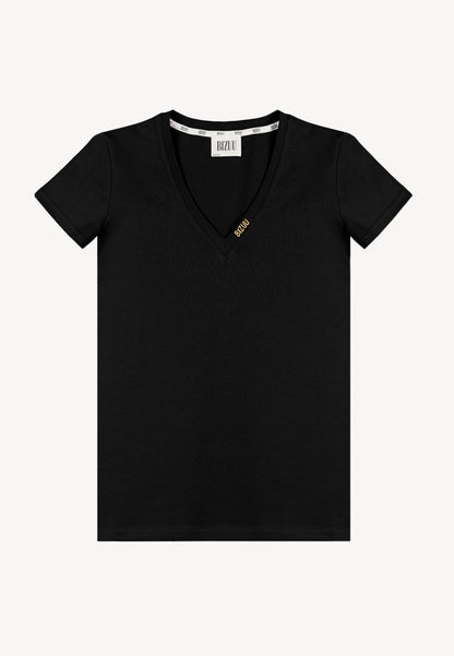 Black FOKIA v-neck t-shirt