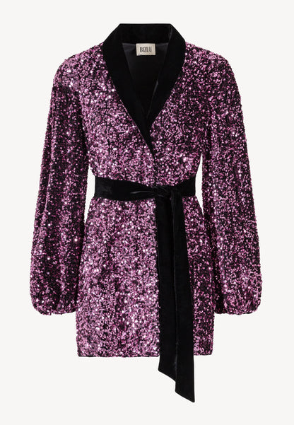 Wrap dress mini SILIVRI purple.