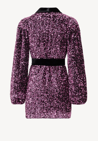 Wrap dress mini SILIVRI purple.