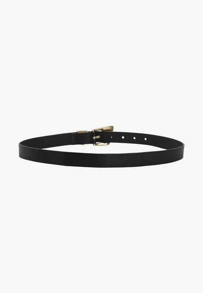 Leather belt with a gold buckle DIUNA black