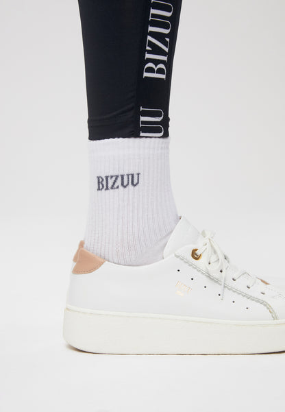 Cotton socks with logo and cuffs SPORTY gray