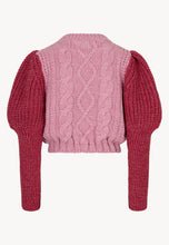 Load image into Gallery viewer, Sweater with puffs and braided pattern CHINNI in pink
