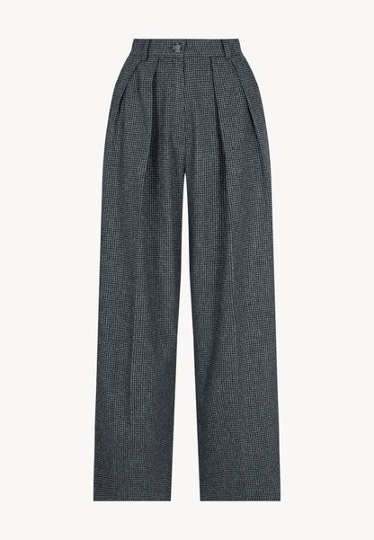 Wide-leg pants in a houndstooth pattern BANOS grey