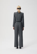 Load image into Gallery viewer, Wide-leg pants in a houndstooth pattern BANOS grey
