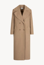 Load image into Gallery viewer, Double-breasted long coat RAFFI in beige
