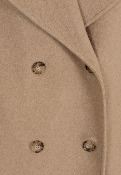Double-breasted long coat RAFFI in beige