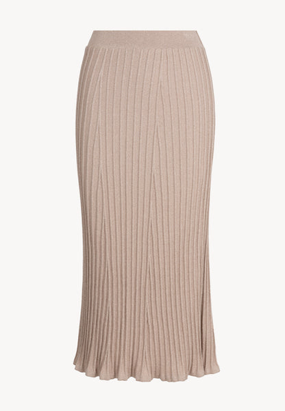 Knit trumpet skirt SIVONNA in beige