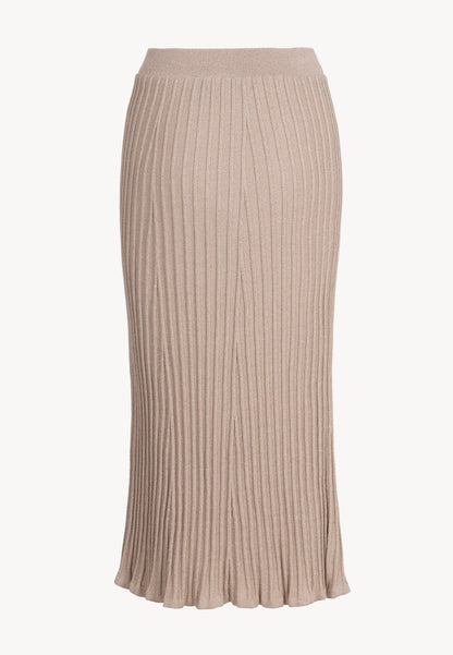 Knit trumpet skirt SIVONNA in beige