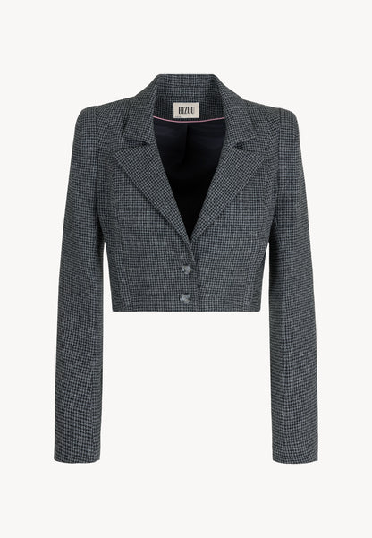 Short single-breasted blazer NOUWANA gray