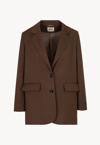 Oversize single-breasted blazer ELLIE in brown