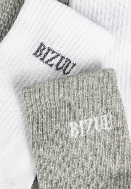 Cotton socks with logo and cuffs SPORTY gray