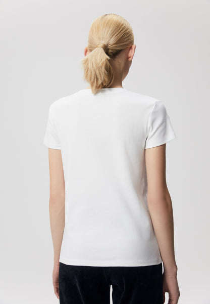 White FOKIA V-neck t-shirt