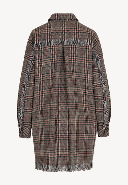 Checkered shirt dress LUCERNA in brown