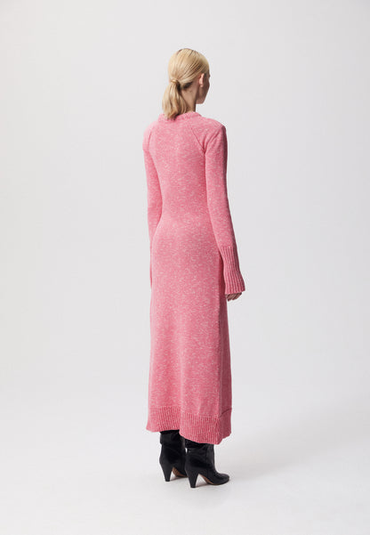 Maxi sweater dress with cuffs LABEN in pink