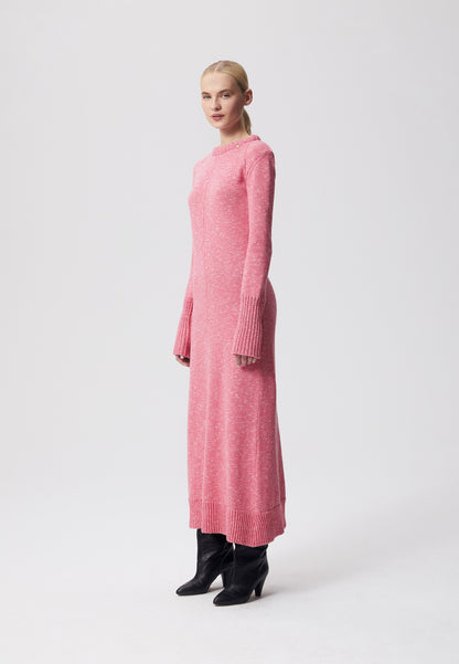 Maxi sweater dress with cuffs LABEN in pink