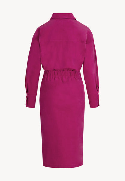 Tailored shirtdress with collar BARELLA in pink