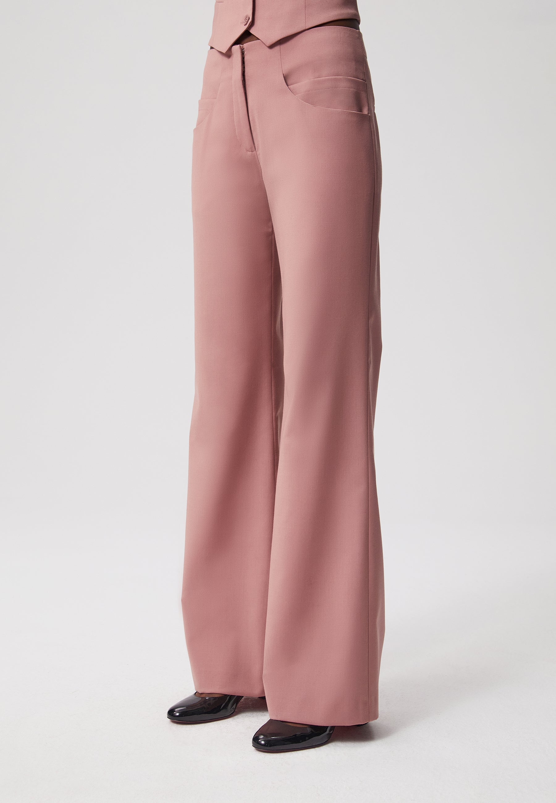 Elegant flared trousers BELITTA in pink