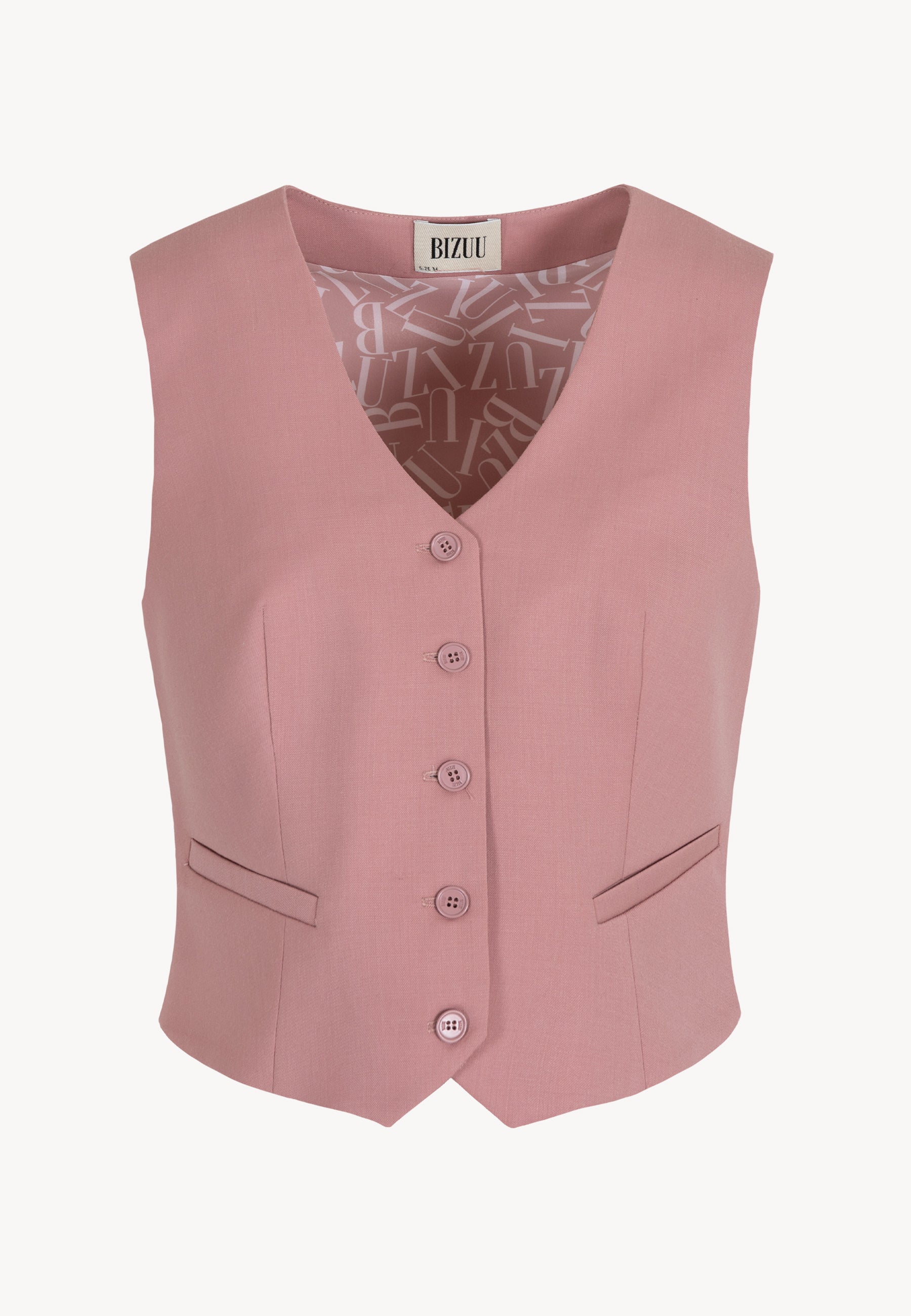 Suit vest LISA in pink – Bizuu