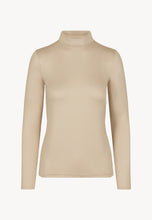 Load image into Gallery viewer, OWAKA beige close-fitting turtleneck
