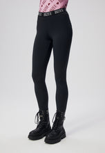Load image into Gallery viewer, ADRIEN slim fit leggings with elastic waistband, black
