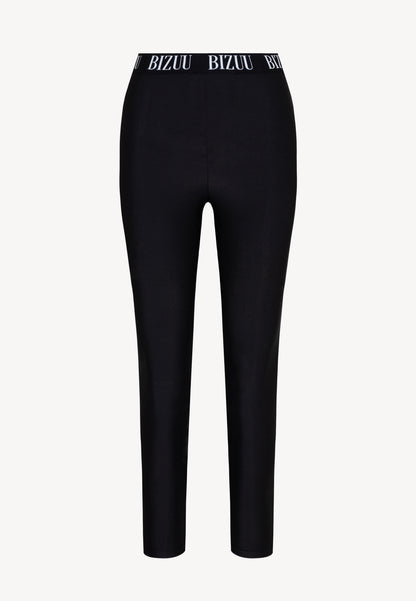 ADRIEN slim fit leggings with elastic waistband, black