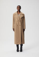 Load image into Gallery viewer, Double-breasted long coat RAFFI in beige
