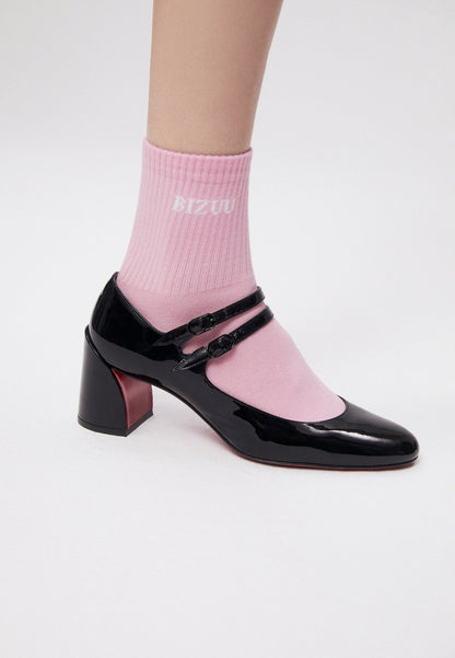 Two-pack of socks with ribbed cuffs SPORTY pink