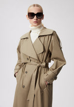 Load image into Gallery viewer, Oversized double-breasted coat with a stand-up collar RACHELE beige
