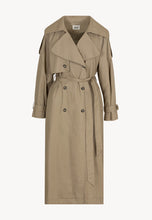Load image into Gallery viewer, Oversized double-breasted coat with a stand-up collar RACHELE beige
