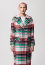Load image into Gallery viewer, Oversized double-breasted check coat AMI multicolored

