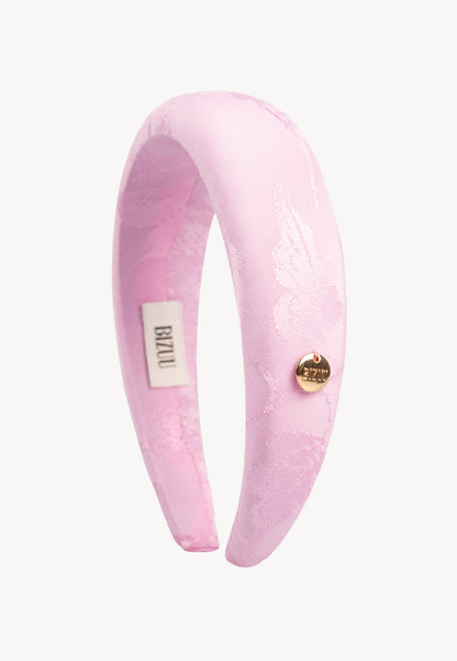 Headband with branded golden charm RAVA pink