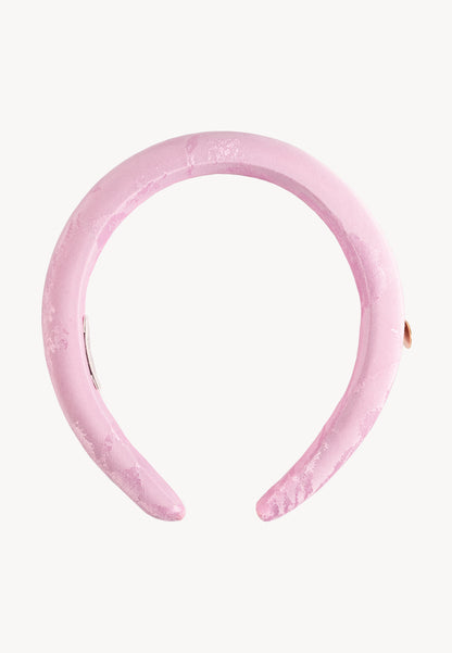 Headband with branded golden charm RAVA pink