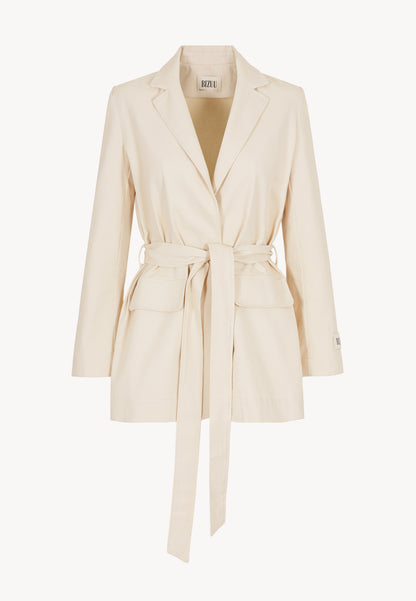 Oversized blazer with belt DIYALA beige