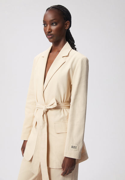 Oversized blazer with belt DIYALA beige