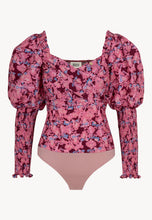 Load image into Gallery viewer, Bodysuit with puff sleeves and original print PERLISSA
