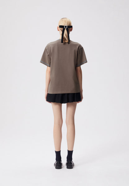 Oversized T-shirt with print and stitching KIRA